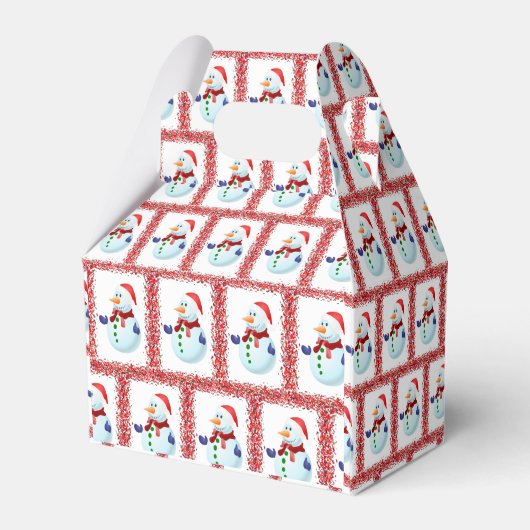 Gable Favor Box Snowman Geschenkschachtel (Rückseite)