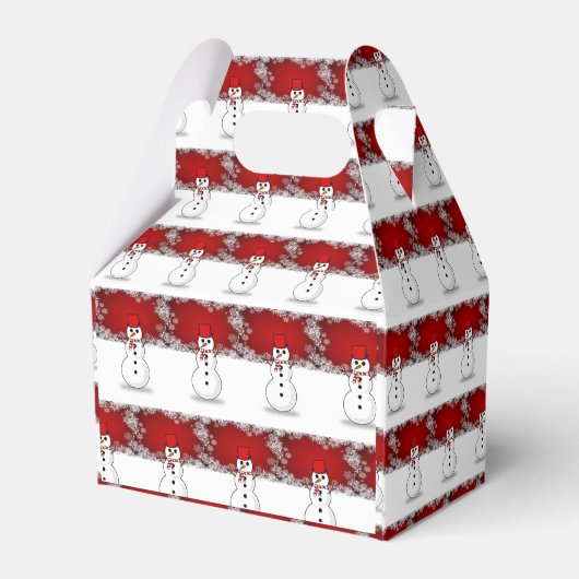 Gable Favor Box Snowman Geschenkschachtel (Rückseite)