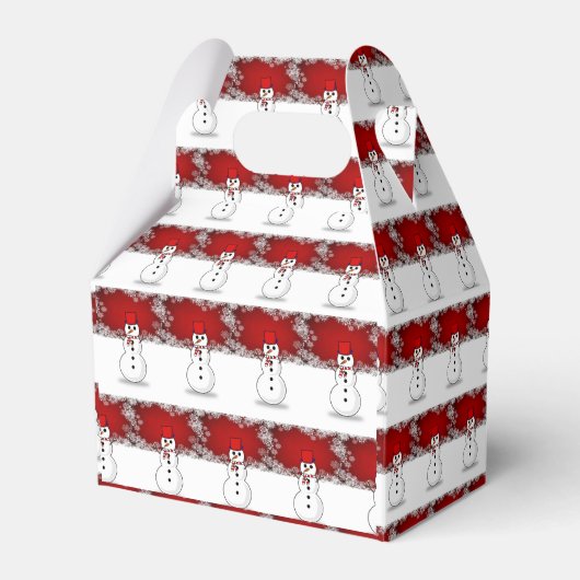 Gable Favor Box Snowman Geschenkschachtel (Vorderseite)