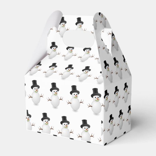 Gable Favor Box Snowman Geschenkschachtel (Rückseite)