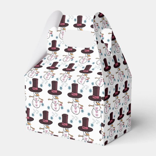 Gable Favor Box Snowman Geschenkschachtel (Rückseite)