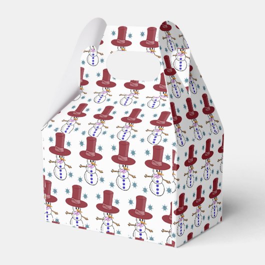Gable Favor Box Snowman Geschenkschachtel (Vorderseite)