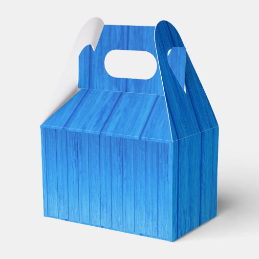 Gable Favor Box Stripe Blue Geschenkschachtel (Vorderseite)