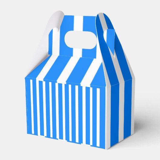 Gable Favor Box Stripe Blue und White Geschenkschachtel (Rückseite)
