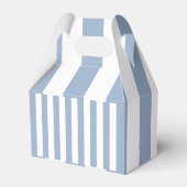 Gable Favor Box Stripe Blue und White Geschenkschachtel (Rückseite)