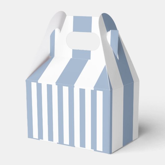 Gable Favor Box Stripe Blue und White Geschenkschachtel (Rückseite)
