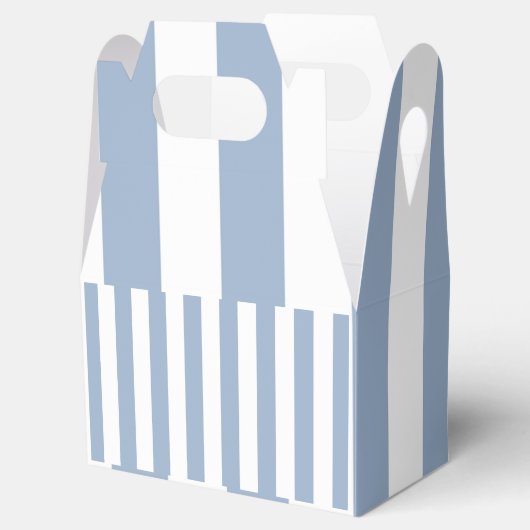Gable Favor Box Stripe Blue und White Geschenkschachtel (Geöffnet)