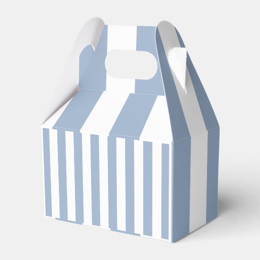 Gable Favor Box Stripe Blue und White Geschenkschachtel (Vorderseite)