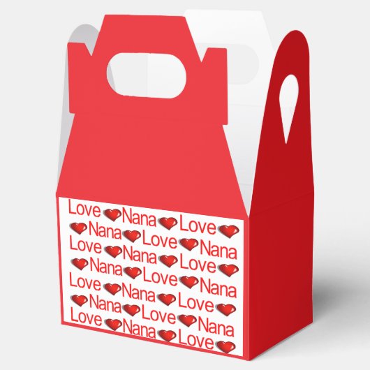 Gable Favor Box Valentine's Day Liebe NanaRed Hear Geschenkschachtel (Geöffnet)