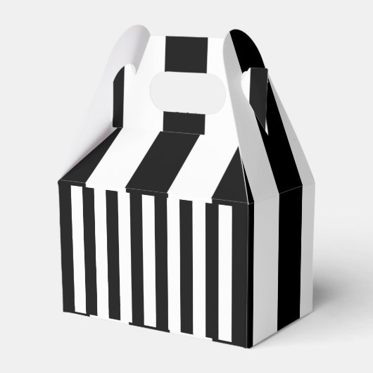 Gable Gevor Box Streifen Schwarz und Weiß Geschenkschachtel (Rückseite)