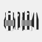 Gable Gevor Box Streifen Schwarz und Weiß Geschenkschachtel (Ungefaltet)