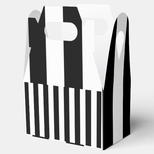 Gable Gevor Box Streifen Schwarz und Weiß Geschenkschachtel (Geöffnet)