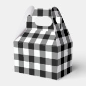 Gable Gvor Box für Schwarz und Weiß Gingham Muster Geschenkschachtel (Vorderseite)