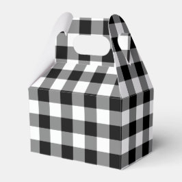 Gable Gvor Box für Schwarz und Weiß Gingham Muster Geschenkschachtel
