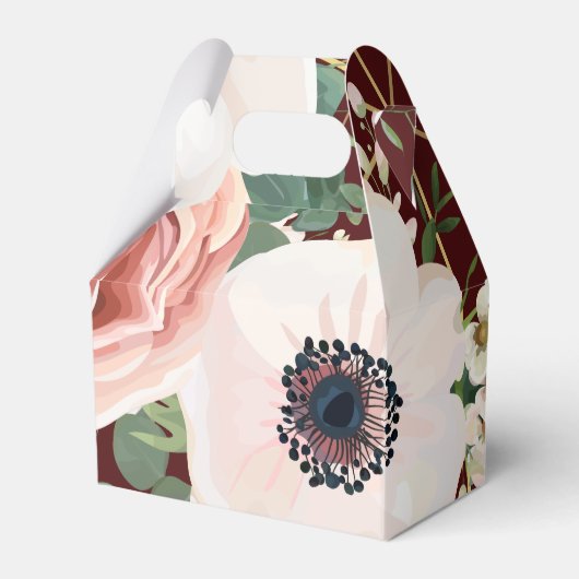 Gable Paper Fevor Box Geometric Garden Rose Wein Geschenkschachtel (Vorderseite)