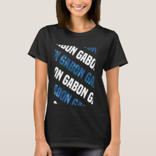 Gabon Camouflage Pattern Blue Camouflage T-Shirt