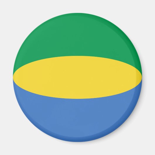Gabon Fisheye Flag Magnet (Vorne)