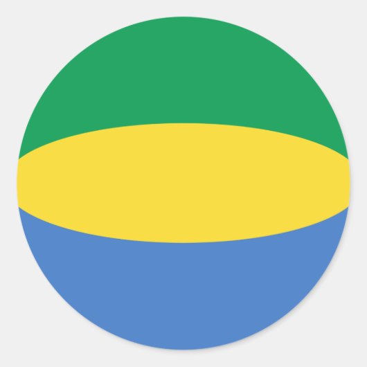 Gabon Fisheye Flag Sticker (Vorderseite)