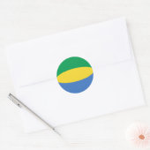 Gabon Fisheye Flag Sticker (Umschlag)