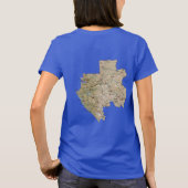 Gabon Flag and Map dk T - Shirt (Rückseite)