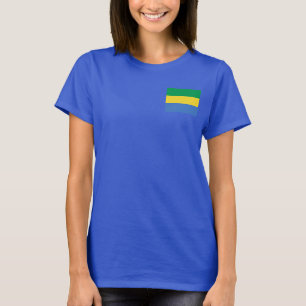 Gabon Flag and Map dk T - Shirt