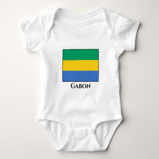 Gabon Flag Baby Strampler (Vorderseite)