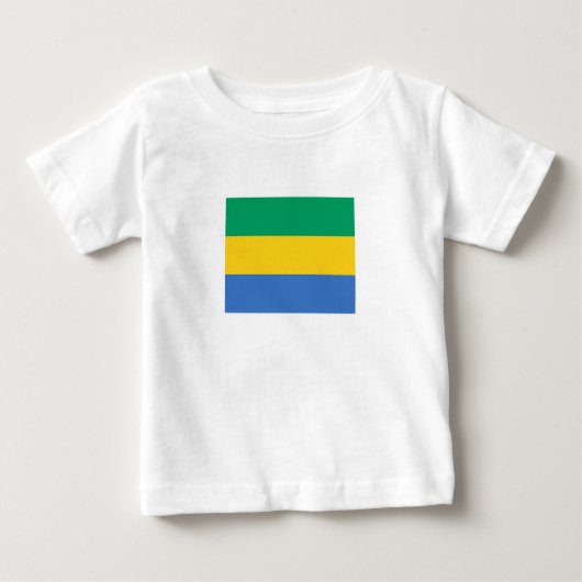 Gabon Flag Baby T-shirt (Vorderseite)