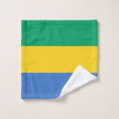 Gabon Flag Badhandtuch Set (Waschlappen)