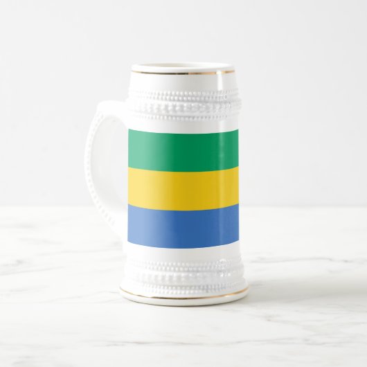 Gabon Flag Bierglas (Vorderseite Links)