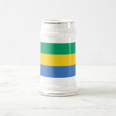 Gabon Flag Bierglas (Mittel)