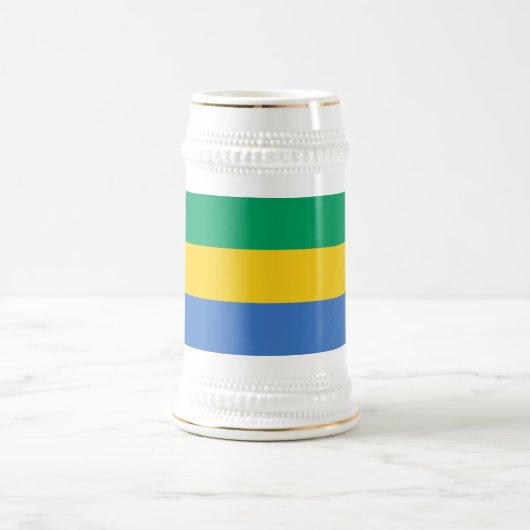 Gabon Flag Bierglas (Mittel)