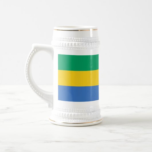 Gabon Flag Bierglas (Links)