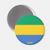 Gabon Flag Charming Patriotic Magnet (Vorderseite/Rückseite)