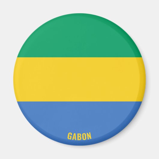 Gabon Flag Charming Patriotic Magnet (Vorne)