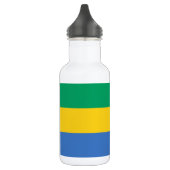 Gabon Flag Edelstahlflasche (Links)