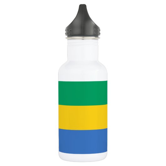 Gabon Flag Edelstahlflasche (Links)
