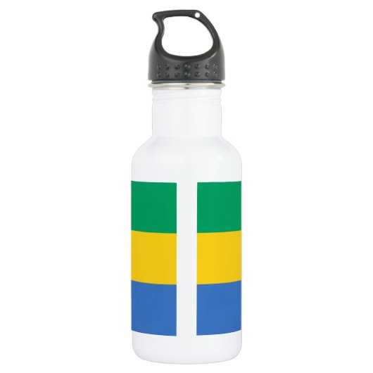 Gabon Flag Edelstahlflasche (Rückseite)