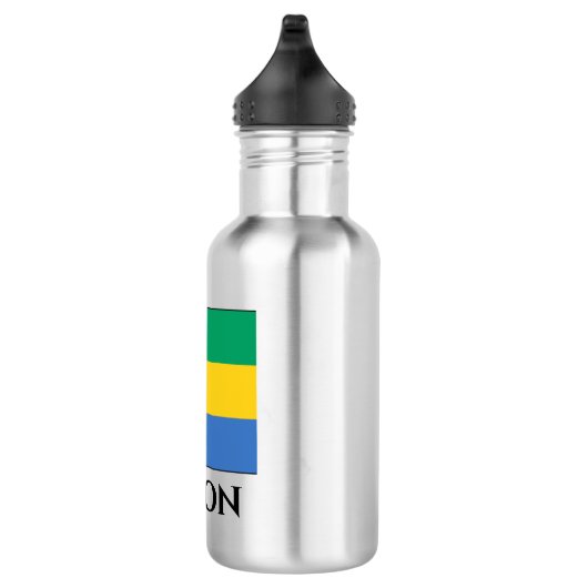 Gabon Flag Edelstahlflasche (Rechts)