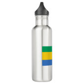 Gabon Flag Edelstahlflasche (Links)