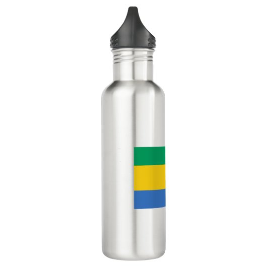 Gabon Flag Edelstahlflasche (Links)