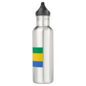 Gabon Flag Edelstahlflasche (Rechts)