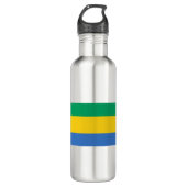 Gabon Flag Edelstahlflasche (Vorderseite)