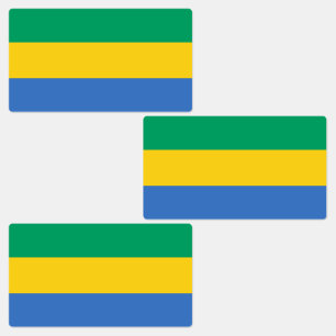Gabon Flag Etiketten