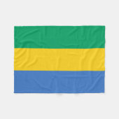 Gabon Flag Fleecedecke (Vorderseite (Horizontal))