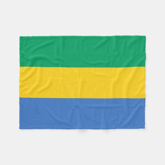 Gabon Flag Fleecedecke (Vorderseite (Horizontal))