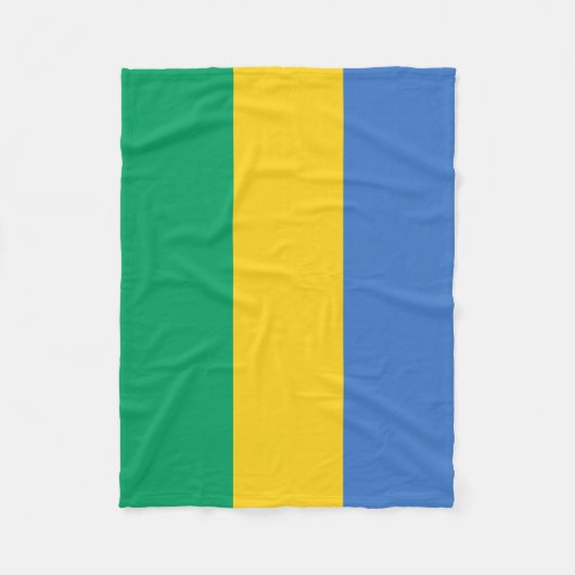 Gabon Flag Fleecedecke (Vorderseite)