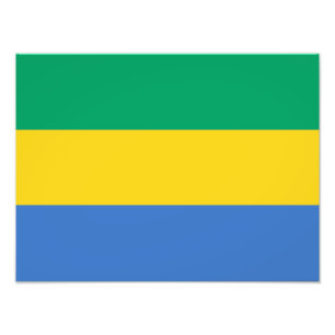 Gabon Flag Fotodruck