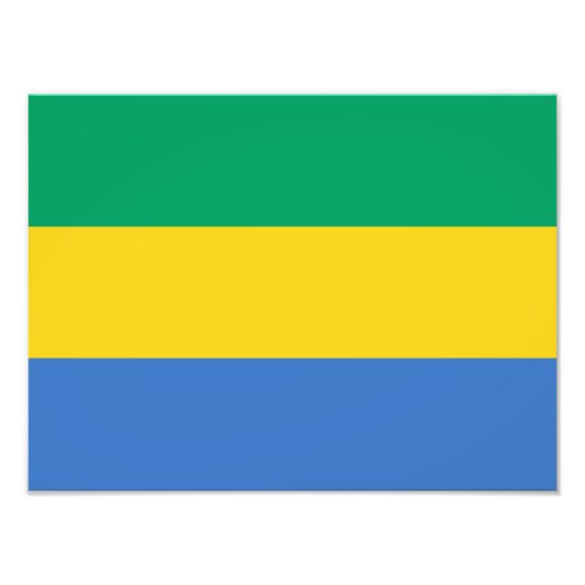 Gabon Flag Fotodruck (Vorne)