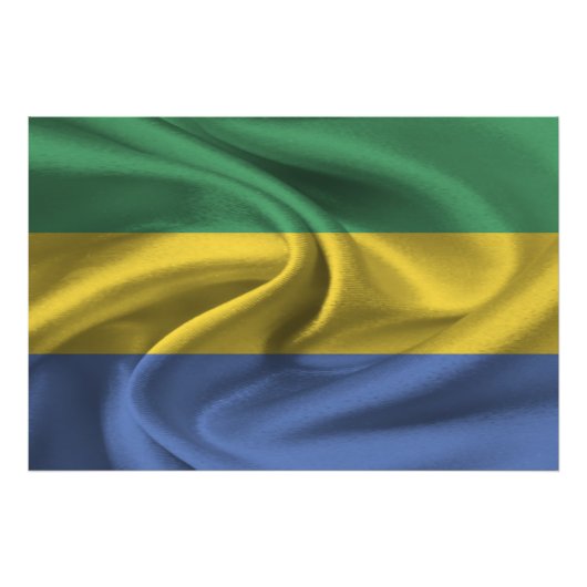 Gabon Flag Fotodruck (Vorne)