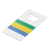 Gabon Flag Geldbeutel Flaschenöffner (Vorderseite Schrägansicht)